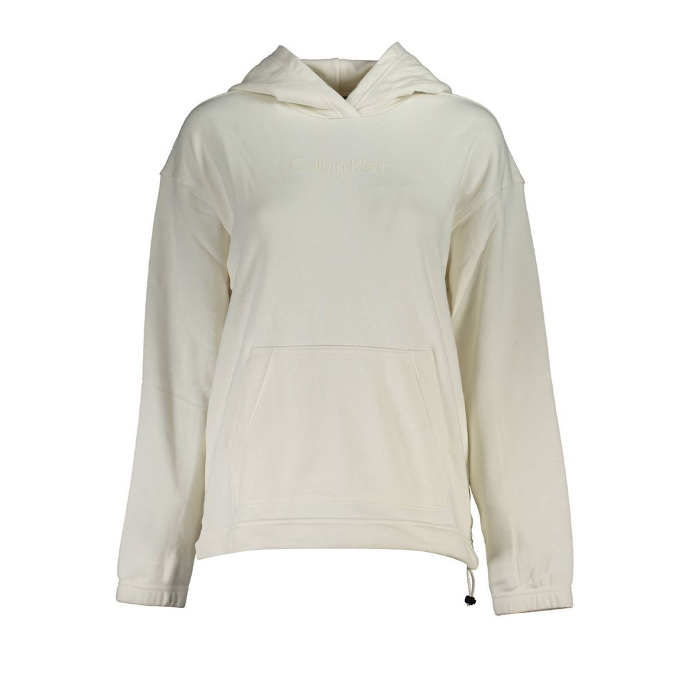 Calvin Klein - Relaxed Cotton Blend Pullover Hoodie - White Calvin Klein