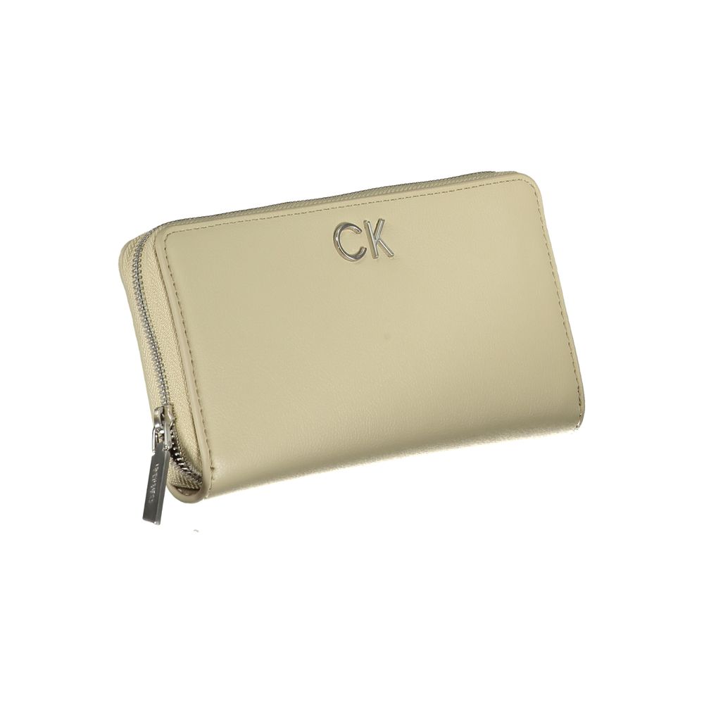 Calvin Klein - Elegant Zip Wallet with RFID Blocking - Beige Calvin Klein