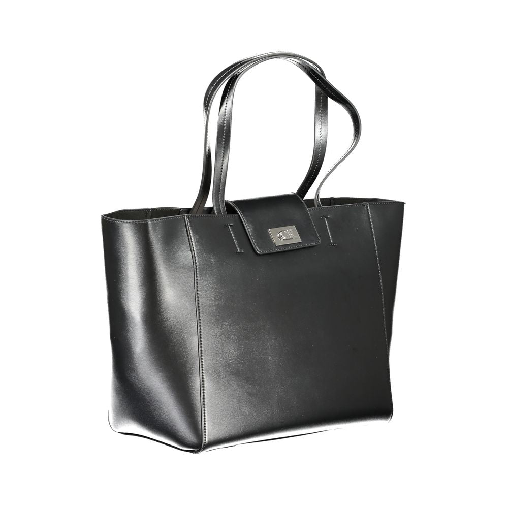 Calvin Klein - Sleek Structured Recycled Polyester Tote Bag - Black Calvin Klein