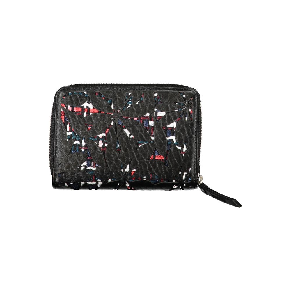 Desigual - Elegant Zip Wallet with Contrasting Accents - Black Desigual