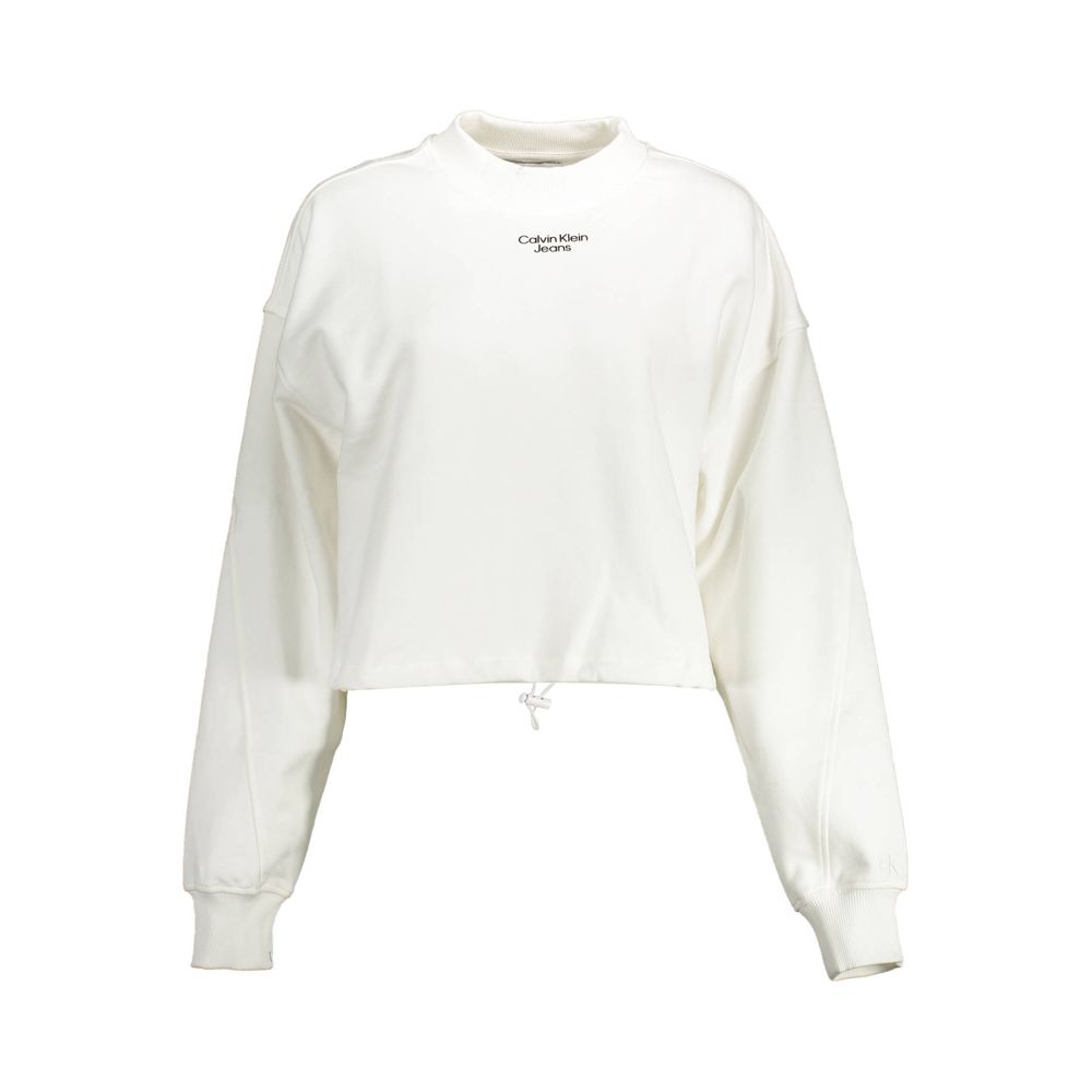 Calvin Klein - Minimalist Cropped Cotton Sweatshirt - White Calvin Klein