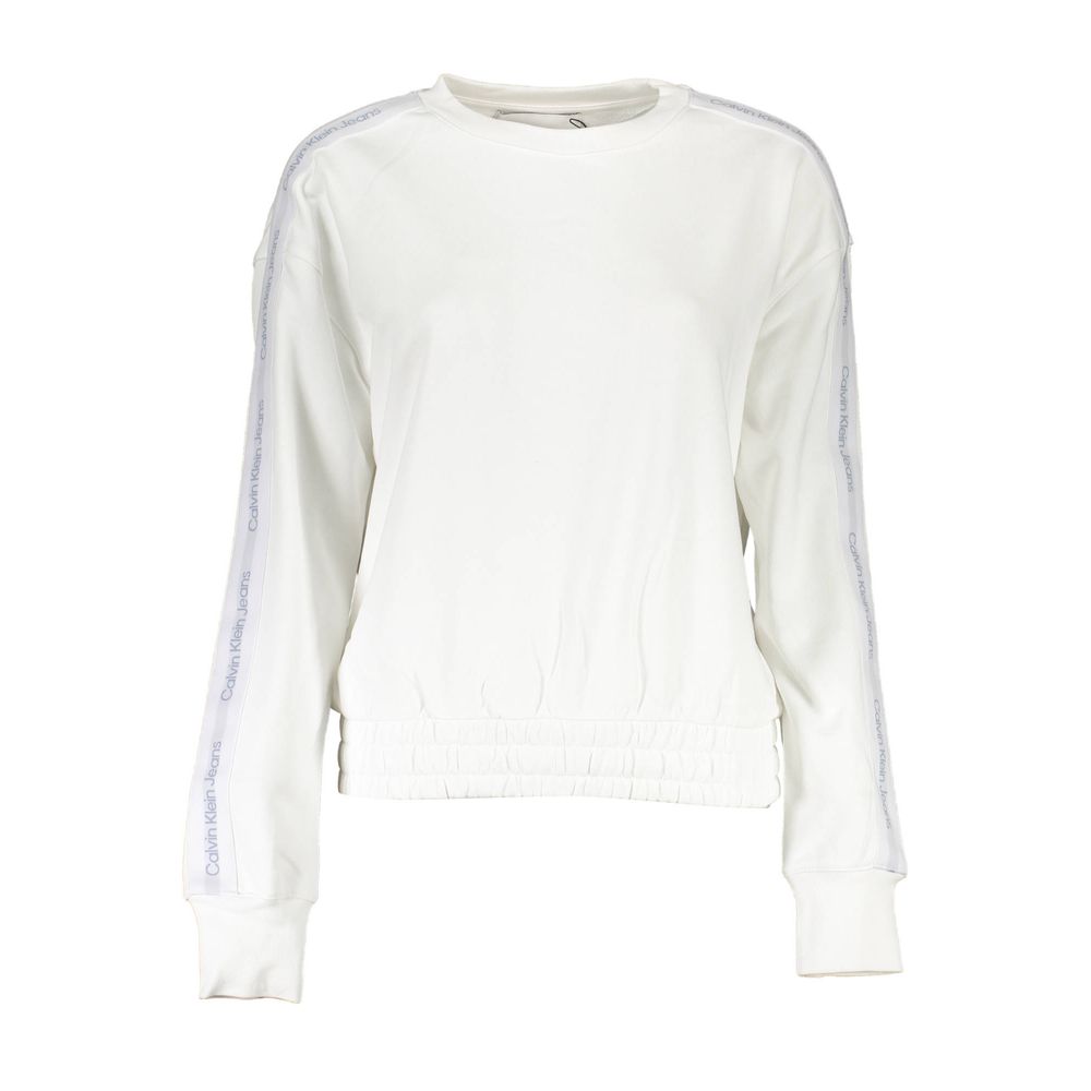 Calvin Klein - Effortless Branded Tape Cotton Sweatshirt - White Calvin Klein