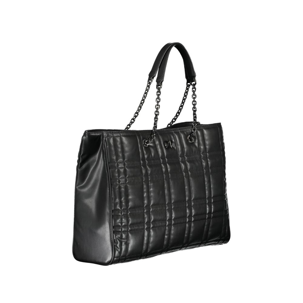 Calvin Klein - Structured Quilted Chain Handle Tote Bag - Black Calvin Klein
