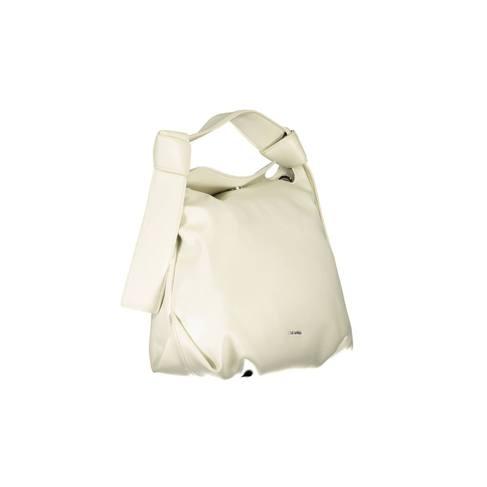 Calvin Klein - Minimalist Structured Top Handle Shoulder Bag - Beige Calvin Klein