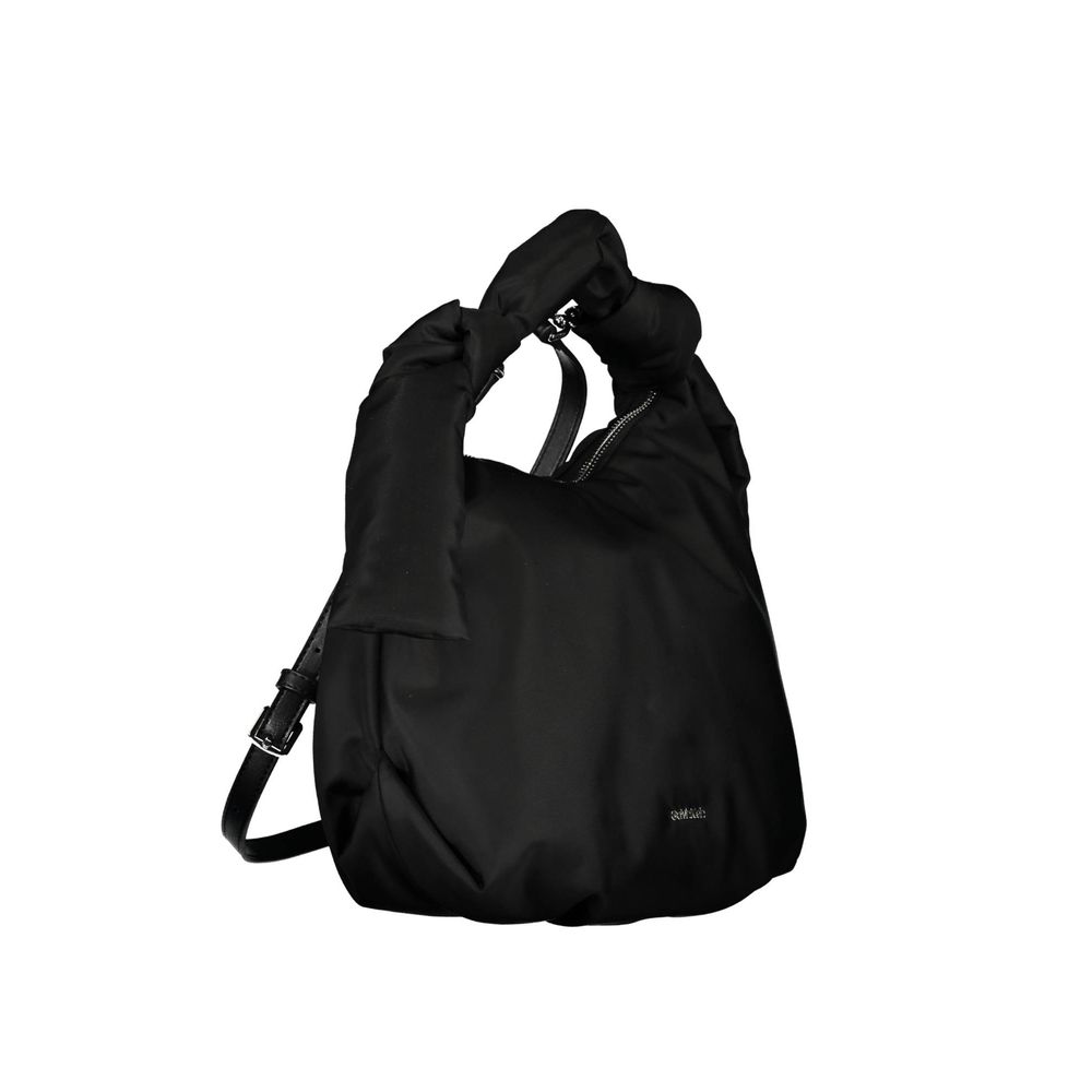 Calvin Klein - Chic Knotted Handle Nylon Shoulder Bag - Black Calvin Klein