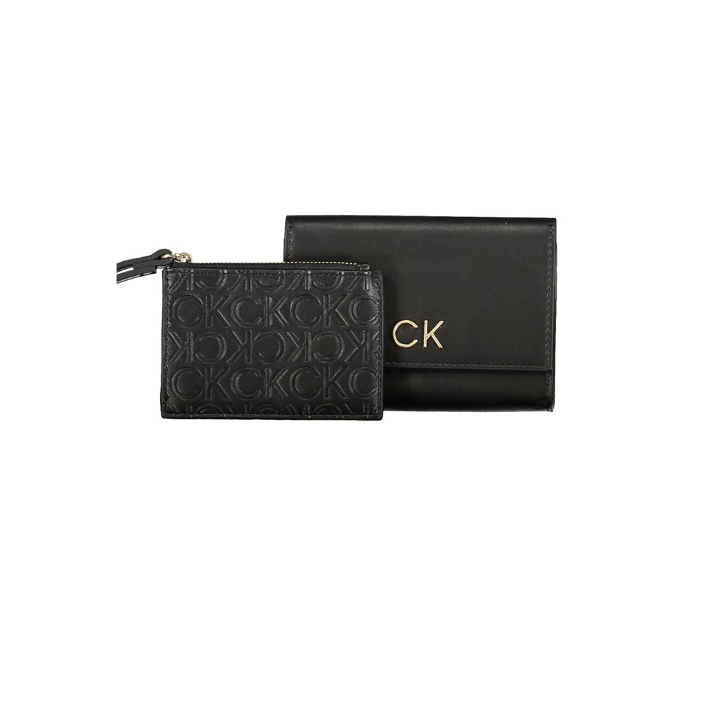 Calvin Klein - Sleek Recycled Polyester Wallet with Wrist Strap - Black Calvin Klein