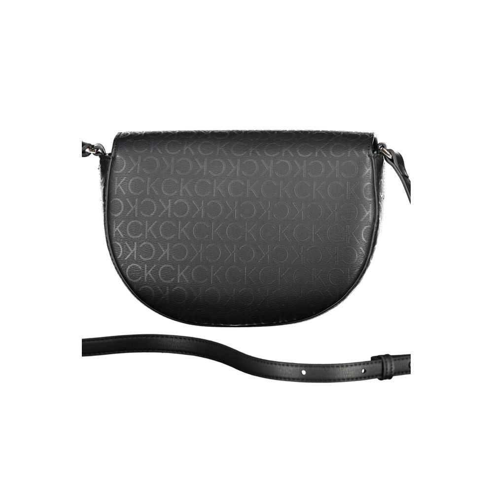 Calvin Klein - Sleek Embossed Monogram Crossbody Bag - Black Calvin Klein