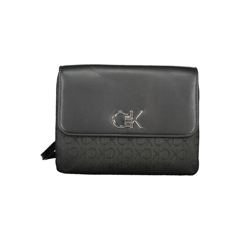 Calvin Klein - Structured Logo Crossbody Bag with Chain Handle - Black Calvin Klein