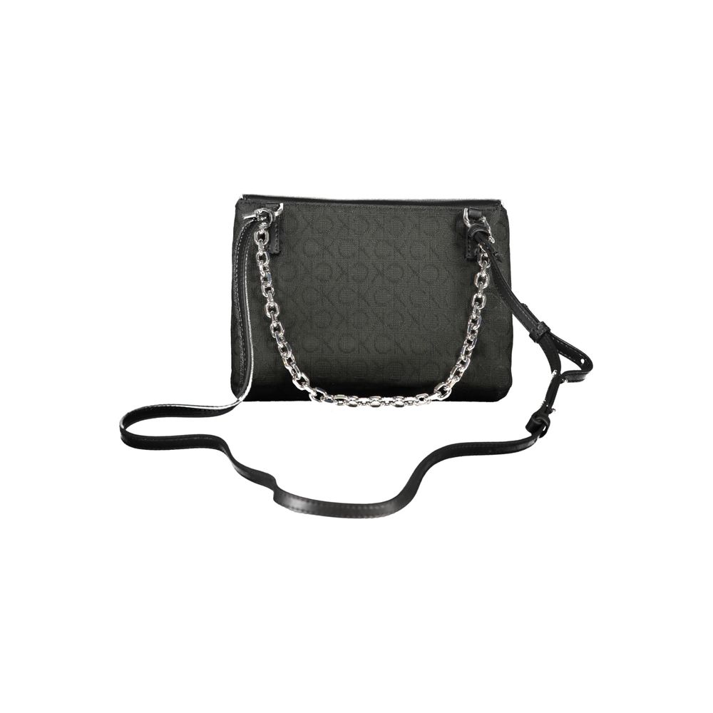 Calvin Klein - Structured Logo Crossbody Bag with Chain Handle - Black Calvin Klein