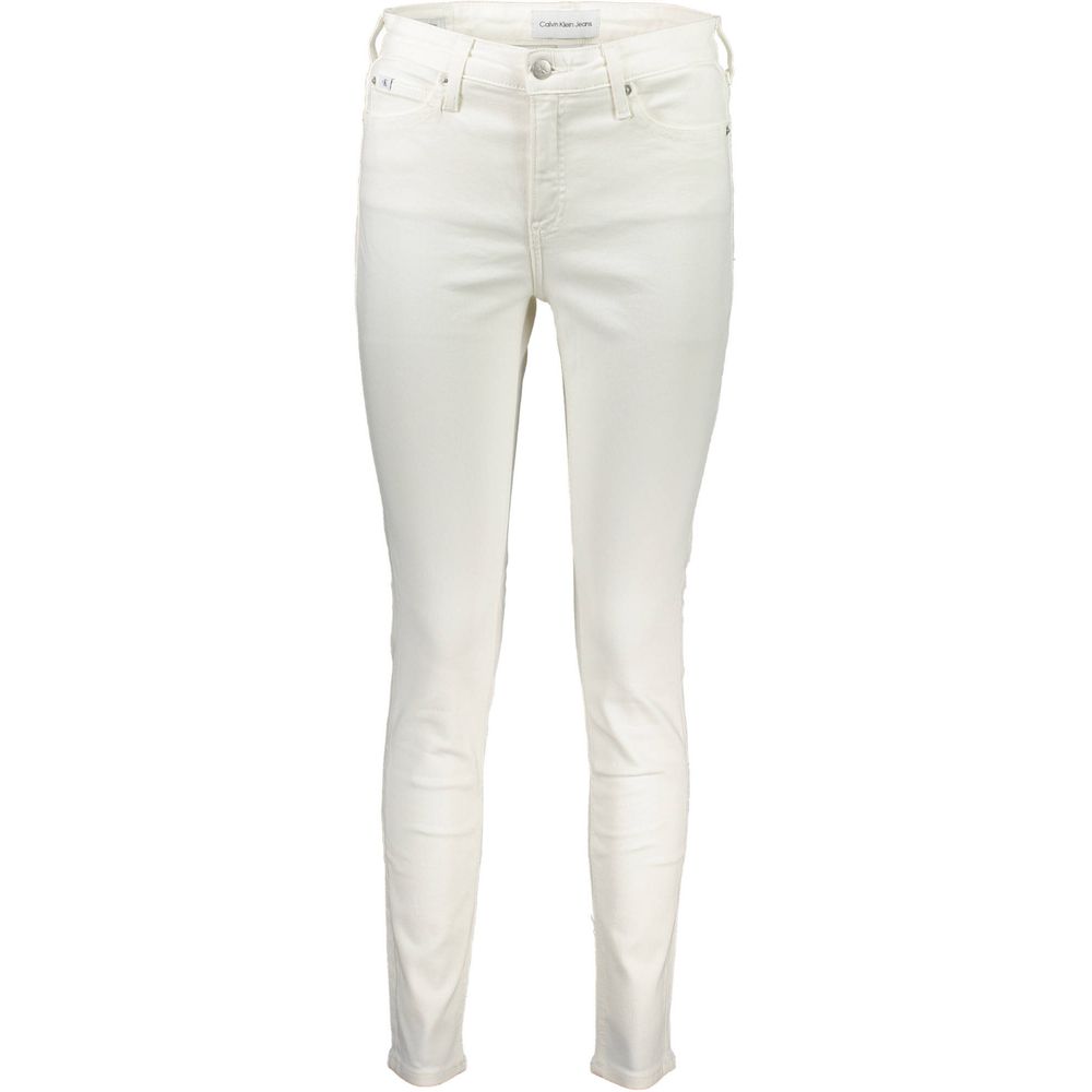 Calvin Klein - Crisp White Cotton Skinny Jeans - White Calvin Klein