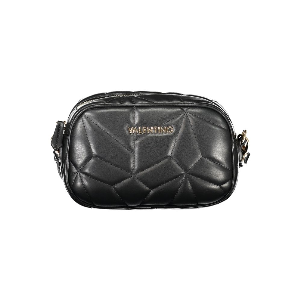 Valentino - Sleek Geometric Quilted Polyethylene Shoulder Bag - Black Mario Valentino