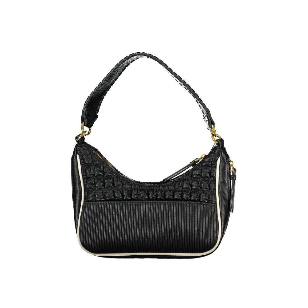 Desigual - Textured Graphic Polyethylene Shoulder Bag - Black Desigual