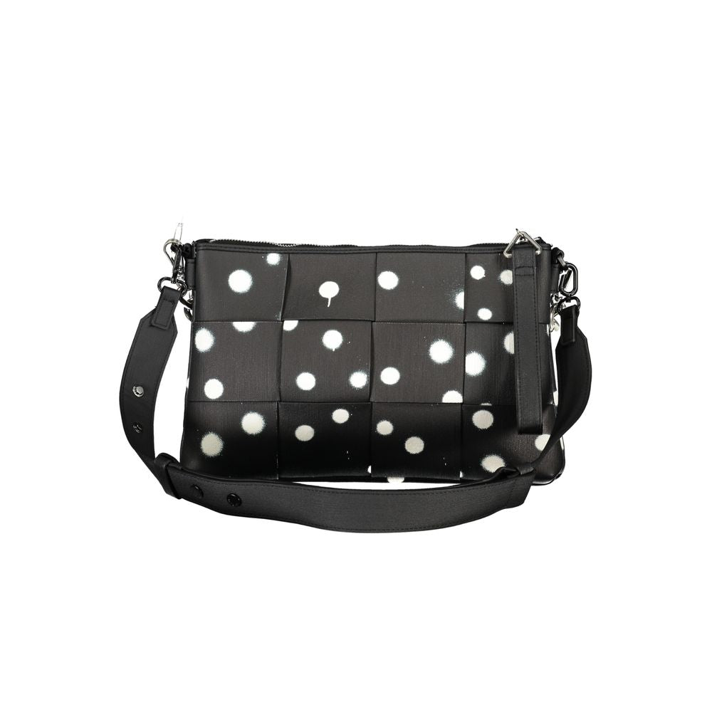 Desigual - Playful Woven Polka Dot Convertible Clutch Bag - Black Desigual