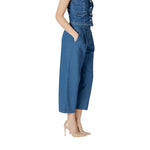 ICHI - Modern High-Rise Balloon Leg Cropped Jeans - Blue ICHI