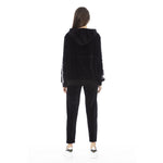 Baldinini Trend - Relaxed Cotton Velvet Zip-Up Hoodie - Black Baldinini Trend
