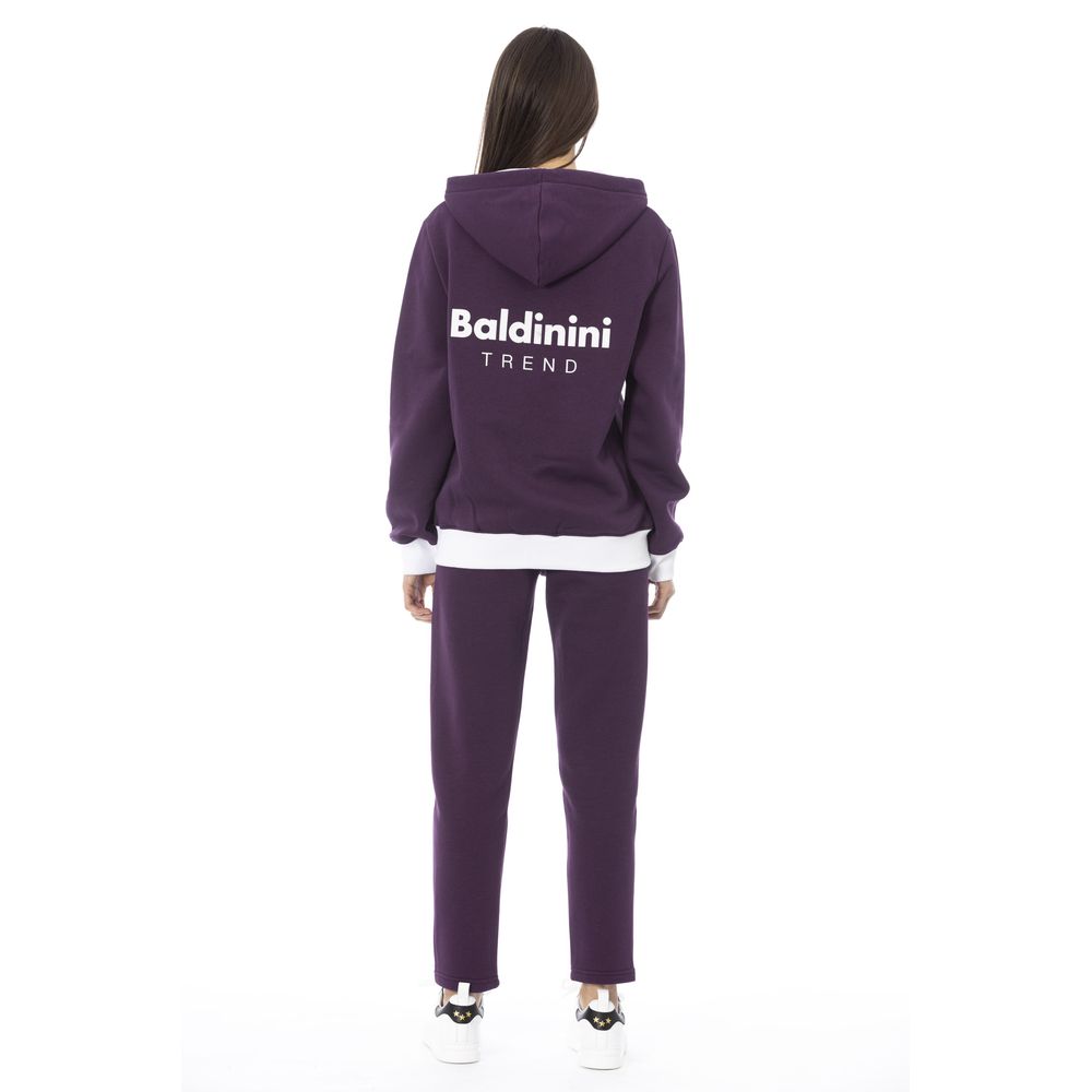 Baldinini Trend - Relaxed Cotton Fleece Zip-Up Hoodie & Jogger Set - Purple Baldinini Trend