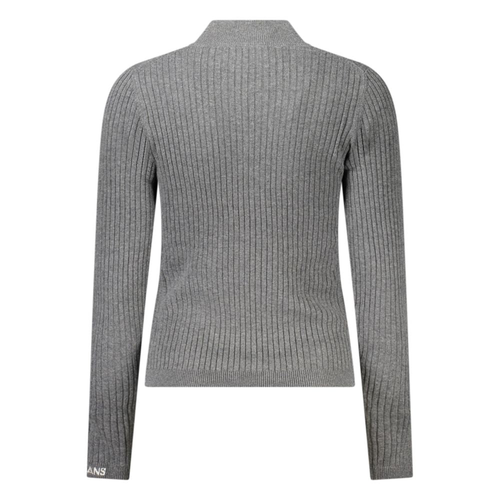 Pepe Jeans - Sophisticated High Neck Ribbed Knit Sweater - Grey Pepe Jeans