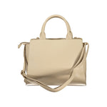 Laura Biagiotti - Elegant Structured PVC Handbag with Chain Detail - Beige Laura Biagiotti