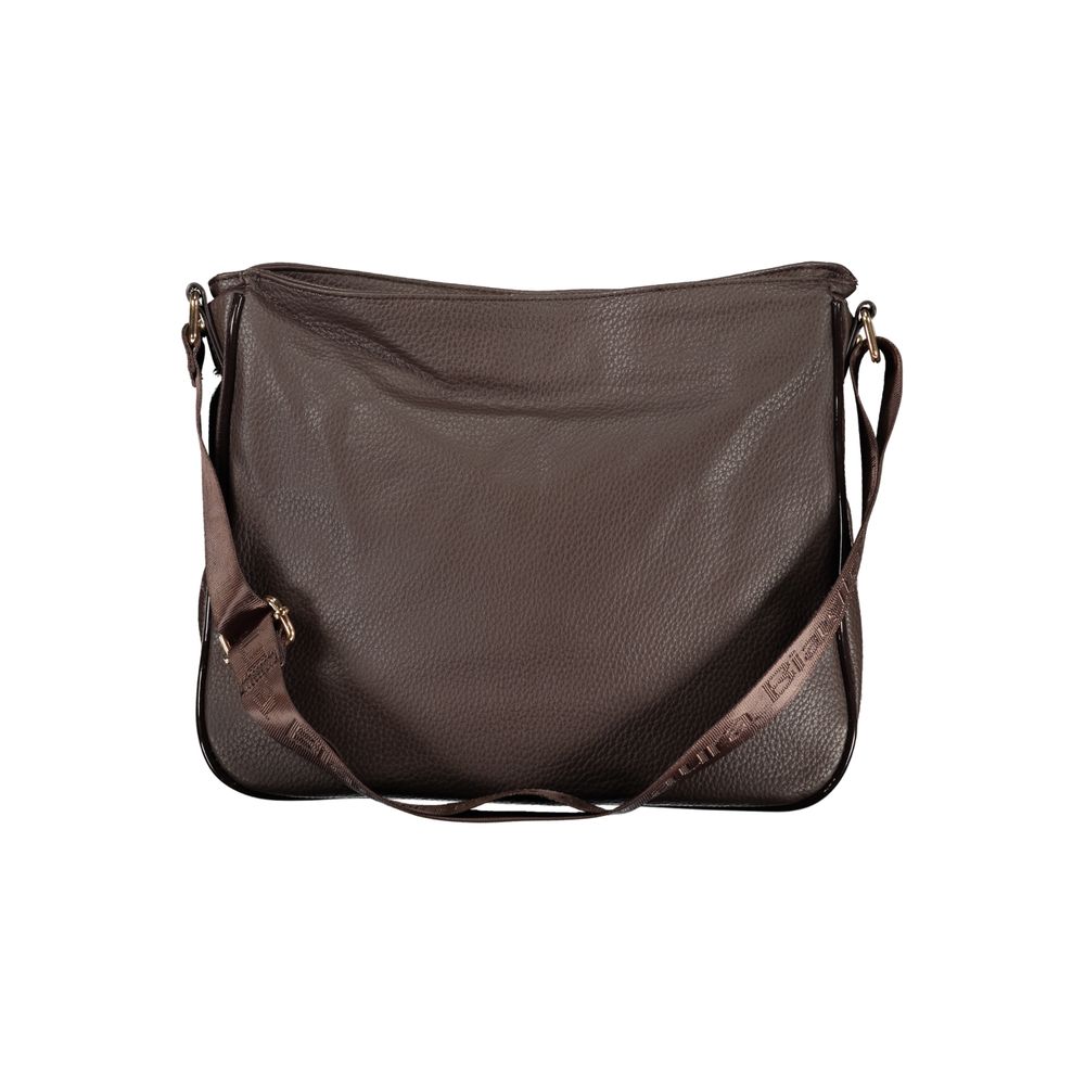 Laura Biagiotti - Sophisticated Textured PVC Shoulder Bag with Adjustable Strap - Brown Laura Biagiotti