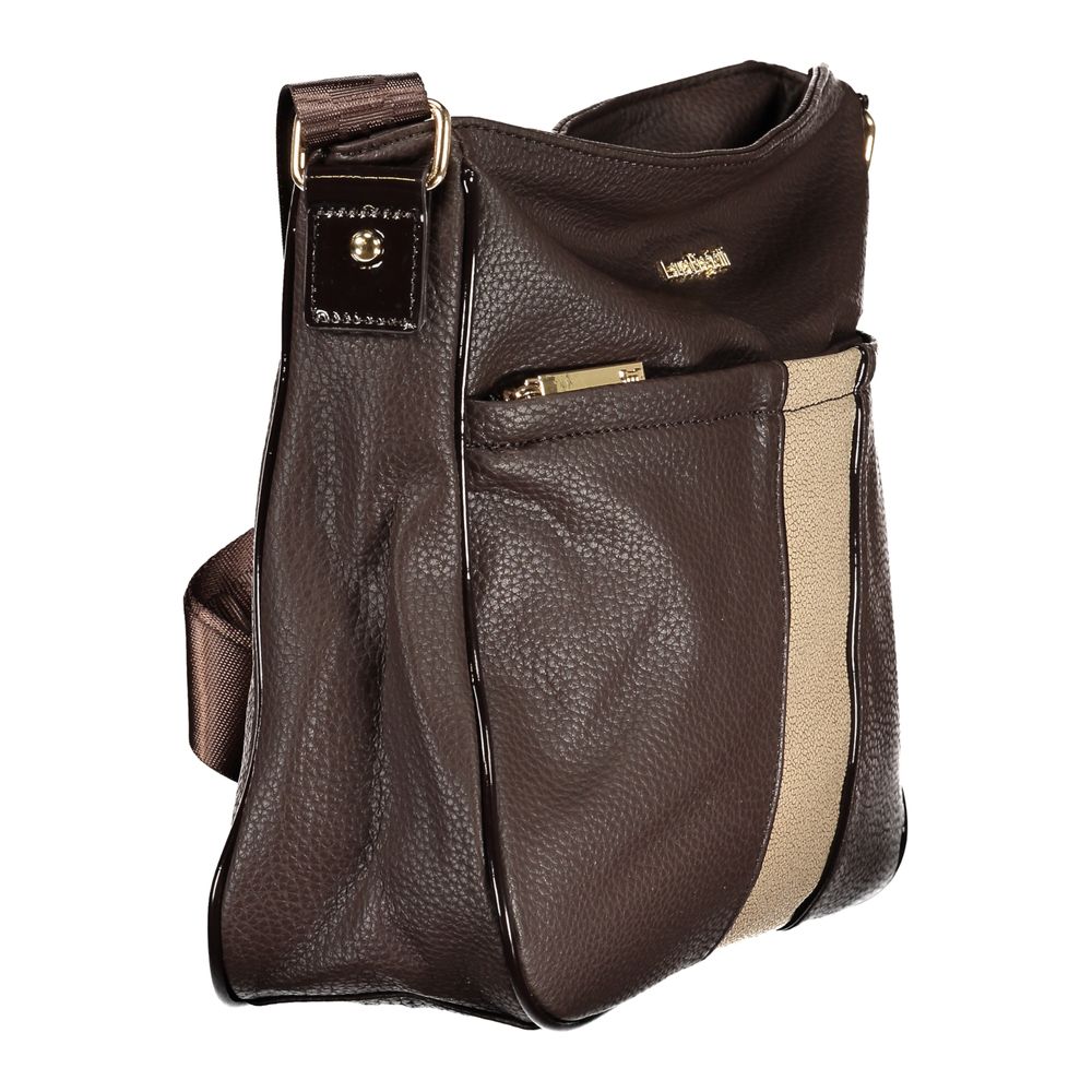 Laura Biagiotti - Sophisticated Textured PVC Shoulder Bag with Adjustable Strap - Brown Laura Biagiotti