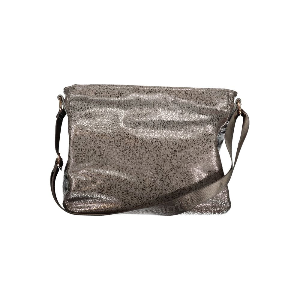 Laura Biagiotti - Sophisticated Metallic Textured Adjustable Shoulder Bag - Grey Laura Biagiotti