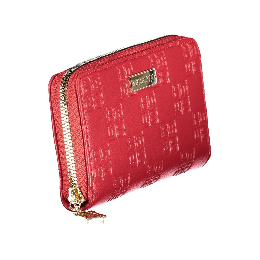 Laura Biagiotti - Bold Embossed Logo Zip Wallet - Red Laura Biagiotti