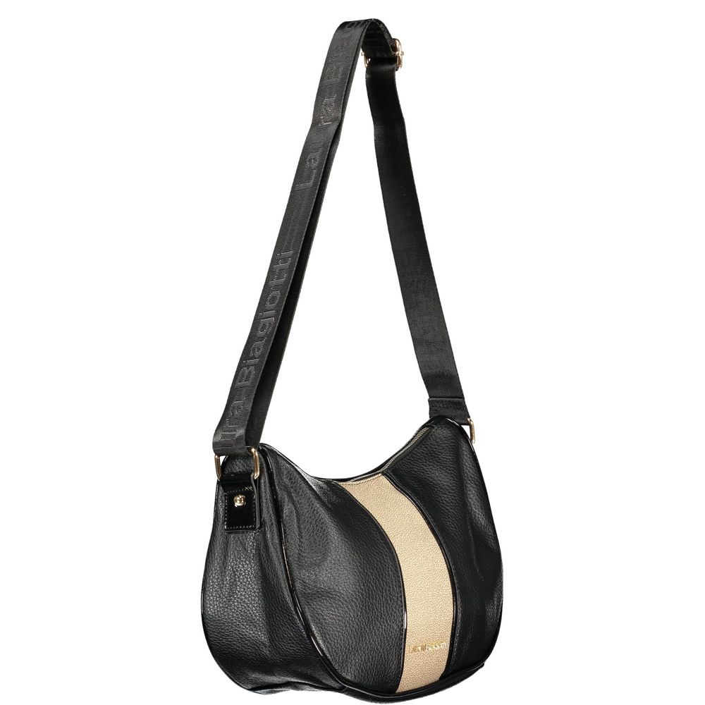 Laura Biagiotti - Sleek PVC Adjustable Shoulder Bag - Black Laura Biagiotti