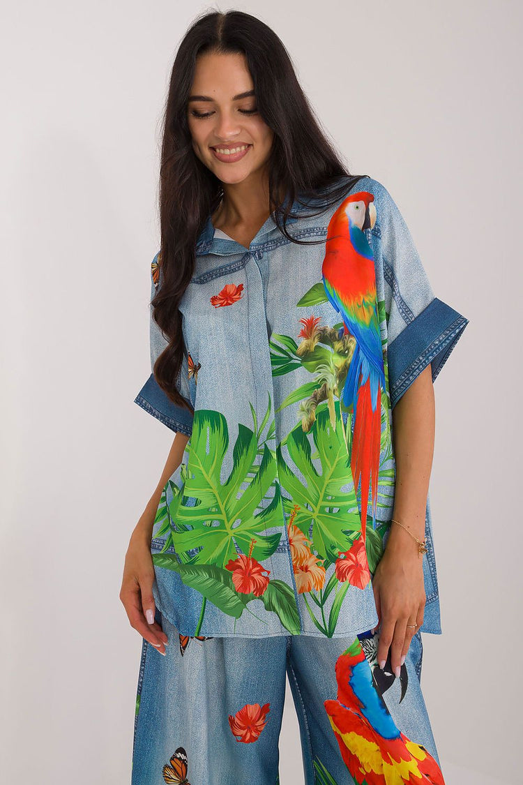  Kortärmad skjorta modell 198371 Italy Moda 