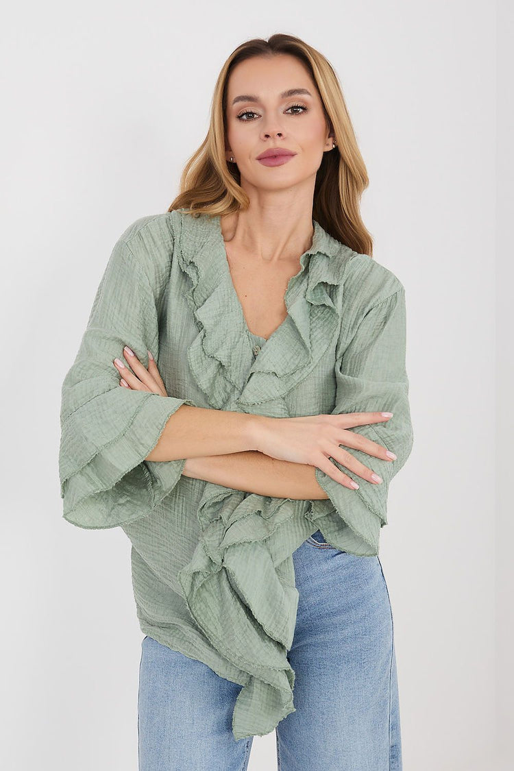  Långärmad skjorta modell 225521 Italy Moda 