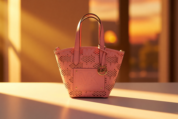 Michael Kors - Sophisticated Laser-Cut Monogram 2-in-1 Tote Crossbody - Tea Rose Michael Kors