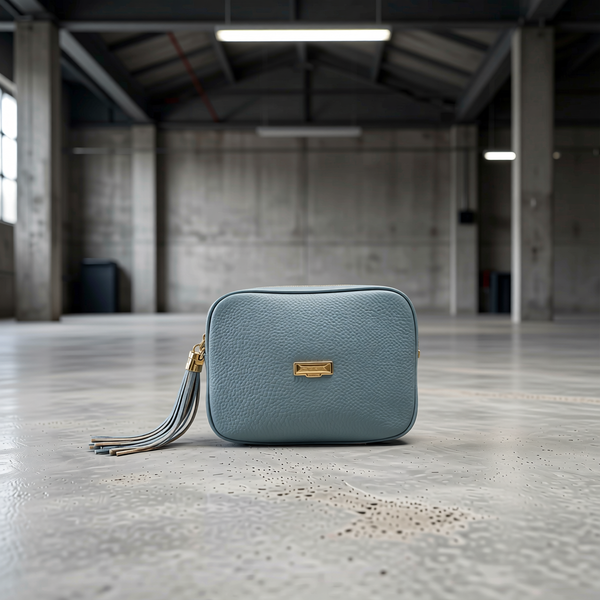 Baldinini Trend - Textured Cowhide Crossbody Bag with Fringe Tassel - Blue Baldinini Trend